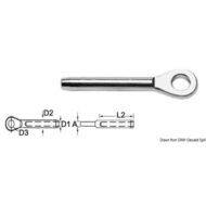 Terminale a pressare in acciaio inox AISI 316