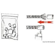 Terminali termoretraibili in plastica bianca per intestare le cime
