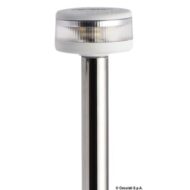Asta luminosa completa di fanale Evoled 360° - Versione estraibile con basetta in nylon / acciaio inox lucidato
