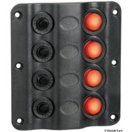 Pannello elettrico Wave Design con interruttori a bascula con LED