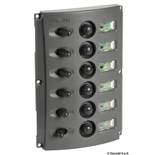 Pannelli elettrici con fusibili automatici e doppio LED