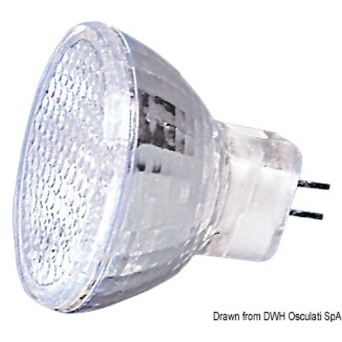 Lampadina alogena con riflettore dicroico base G4