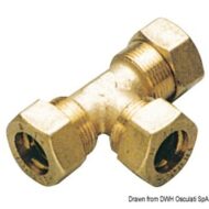 Raccordo a compressione in ottone per tubo in rame con tenuta 0 Ring