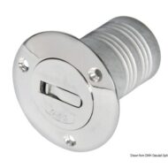 Tappo Utility a filo in ottone cromato con apertura a ribalta