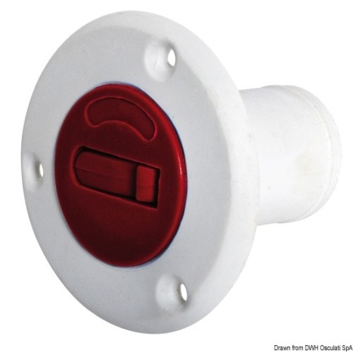 Tappo carburante a norme CE in Nylon/Fiberglass di colore bianco