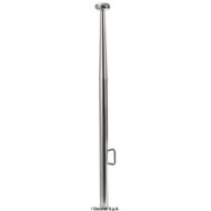 Asta portabandiera in acciaio inox AISI 316 lucidata a specchio. Ogiva terminale.