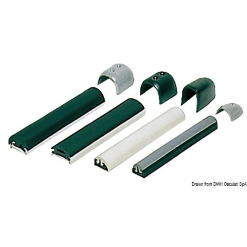 Profilo parabordo in materiale plastico rigido duralene con inserto in PVC flessibile