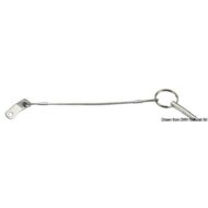 Piastrina inox + cavetto inox Ø 1,6 mm + spina inox