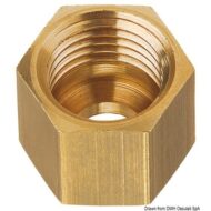 Dado in ottone per tubo rame da 8 mm, passo M14 x 1.5F