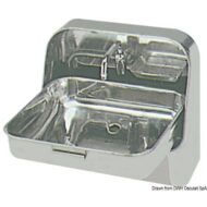 Lavello a parete tutto in Acciaio Inox