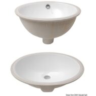 Lavelli ovali in ceramica bianca